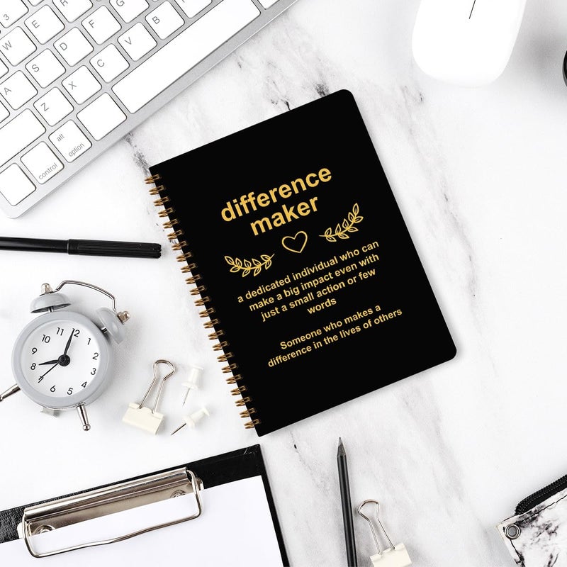 CQM Difference Maker Gift Hardcover Spiral Notebooks, Difference Maker Definition A5 Composition Notebook College Ruled, Thank You Gifts for Women Men Teacher Nurse Coworkers, Journal for Writing - Image 4